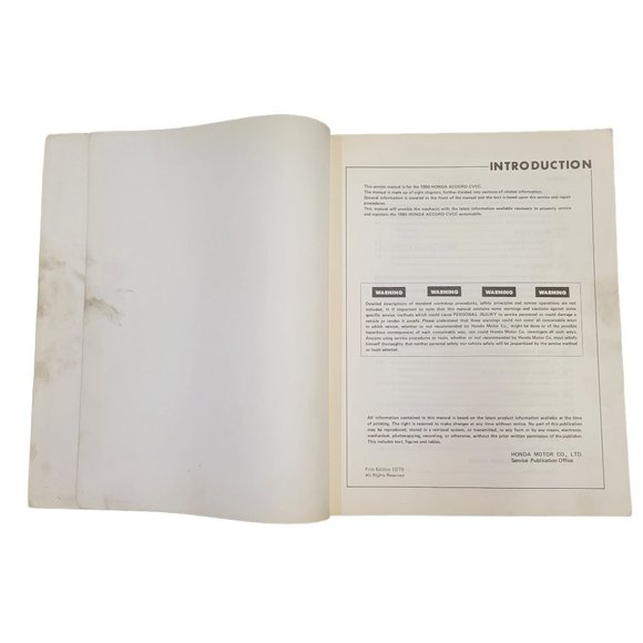1980 Honda Accord Service Manual Automotive Repair Shop Book First Edition - Picture 7 of 12